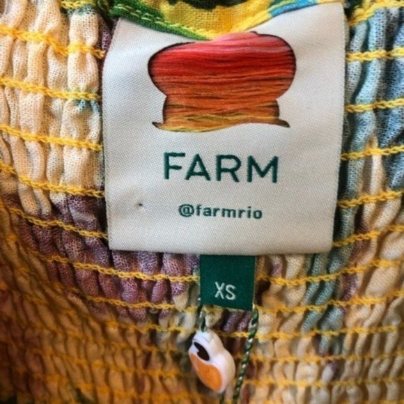 FARM Rio Golden Jungle Floral Linen Midi Dress - Picture 5 of 13